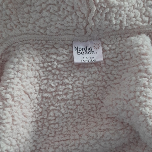NORDIC BEACH💗BABY PINK Hooded SHERPA Cozy Teddy Jacket ONE SIZE - Picture 7 of 7